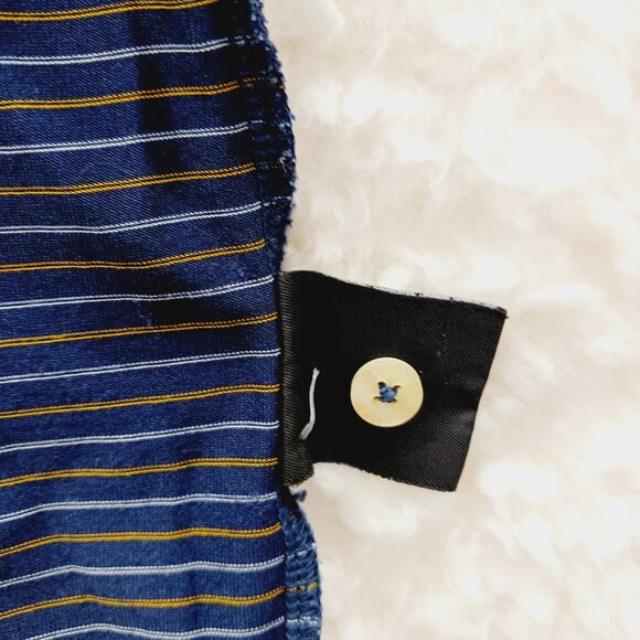 Shirt Polo Men Bolle Navy Stripe Gold Pickleball Golf Tennis Club Tee Size XL - Picture 13 of 14